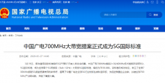 中國廣電700MHz提案正式成為5G國際標(biāo)準(zhǔn)